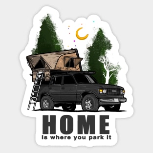 Black Land Cruiser - Home is where you park it Land Cruiser Sticker